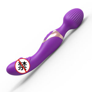 Damen Spielzeug für Erwachsene ABS Silikon Doppel köpfiger AV-Zauberstab Vibrator G-Punkt Massage stab Anal Dildo Schwarzes Kabel XXX USB-Netzteil - Product Image 3