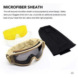 战术头盔眼镜 EN166 偏光镜片射击狩猎眼镜 防弹 Ansi Z87 安全太阳镜 远足运动眼镜 - Product Image 3