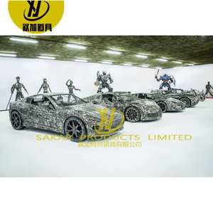 Grandi terminatori di metallo riciclato astratto su misura all'aperto scultura a grandezza naturale del Robot della scultura del Robot <span class=keywords><strong>arte</strong></span> all'aperto della scultura - Product Image 6