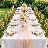 Lot de 50 assiettes de présentation en plastique réutilisables, dorées, robustes, de 13 pouces |    Assiettes en gros pour dîners, mariages, banquets et décorations de fêtes