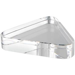 Prensapapeles Triangular de Acrílico Transparente de 90x100 mm para Escritorio o Exhibición - Product Image 1