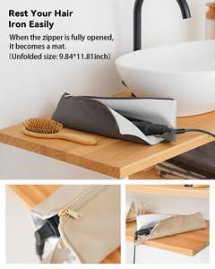 Sacs pour sèche-cheveux de voyage pochette de rangement pour sèche-cheveux étui en fer à cheveux sacs ignifuges résistants à la chaleur suspendus - Product Image 2