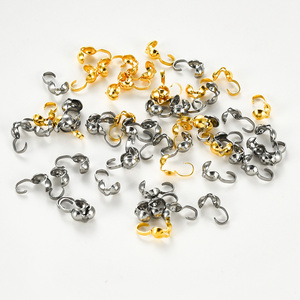 20/50 unidades de tapas de calota plegables de acero inoxidable con anilla abierta para la fabricación de joyas - Product Image 4