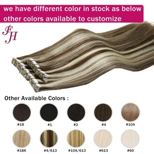 Cinta Adhesiva de Color FH Highlight en Extensiones de Cabello Humano Chino 10A con Cinta de Doble Cara - Product Image 3