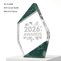 Trophée en cristal de marbre naturel, forme iceberg facetté, grande surface de gravure, cadeau de gratitude, récompense - Vente chaude