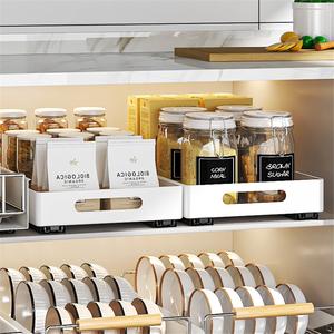 ชั้นวางของในครัวแบบยืน รุ่นโมเดิร์น พร้อมตะกร้าแบบดึงออกได้ สำหรับจัดเก็บจาน ชาม เครื่องปรุง และอุปกรณ์ครัวอื่นๆ - Product Image 3