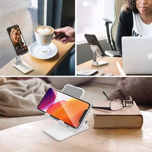 Angle Height Adjustable Cell Phone Stand for <b>Desk</b> Fully <b>Foldable</b> Cell Phone Storage Holder - Product Image 4