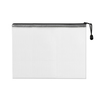 Carpeta organizadora transparente de malla PP B5 B4 A3 A4 A5 A6, estuche de plástico con cremallera para documentos, bolsas para archivadores de caja