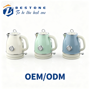 BESTONE Retro Breakfast <b>Set</b> 15 Type Electric Stainless Steel Mechanical Control <b>Toaster</b> Kettle Blender Household Appliance OEM - Product Image 4