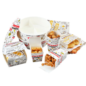 Boîte de <span class=keywords><strong>Burger</strong></span> jetable, boîtes de frites, pattes de poulet, ailes, boîtes d'emballage à emporter, vente en gros - Product Image 1