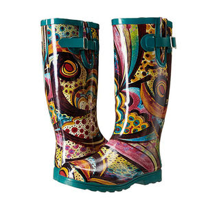 Bottes en caoutchouc pour femmes en gros, bottes Wellington à imprimé personnalisé, bottes <span class=keywords><strong>de</strong></span> <span class=keywords><strong>pluie</strong></span> en caoutchouc pour femmes - Product Image 4