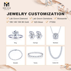 Collana Tennis Messi Jewelry in <span class=keywords><strong>Argento</strong></span> 925, Oro 14K, Oro Bianco con Diamanti Personalizzati Creati in Laboratorio - Product Image 6