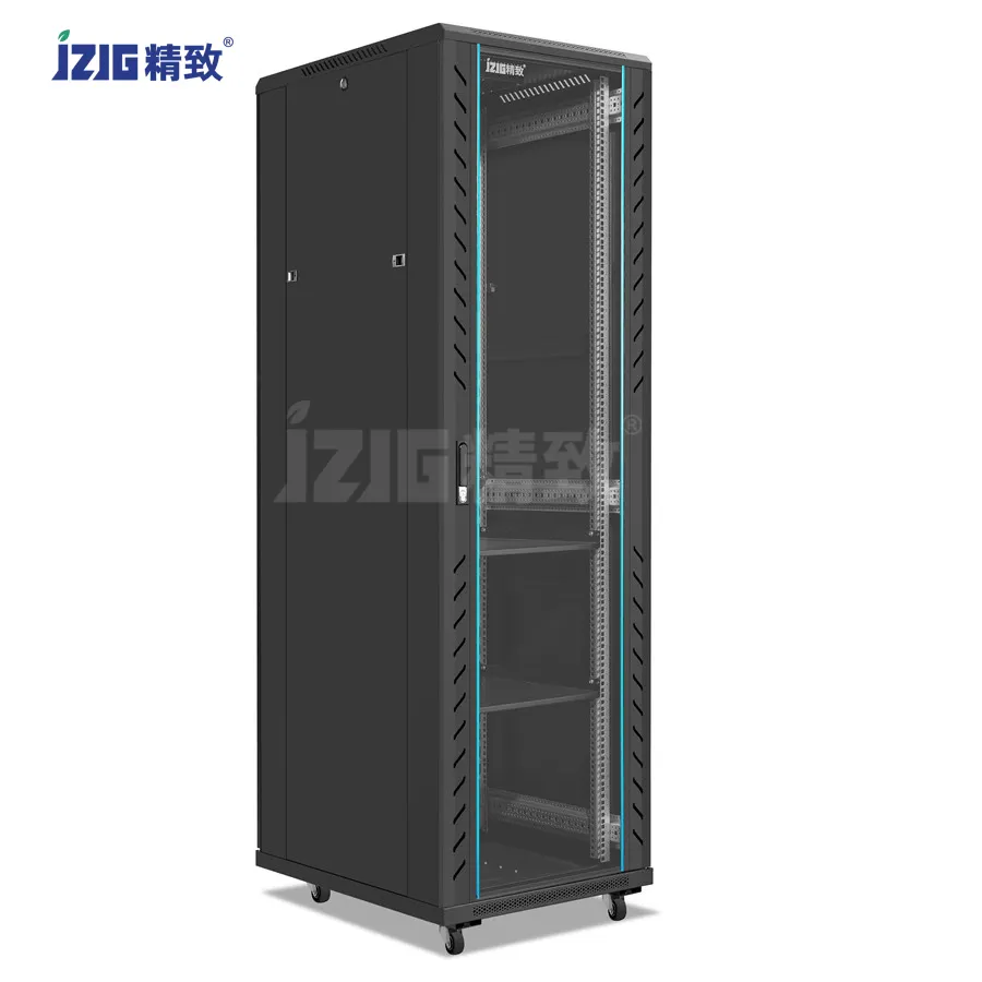 42u server rack data center equipment communication cabinet with four fans pdu and shelf