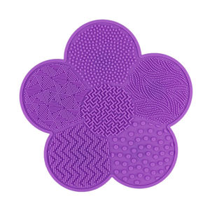 Effectively Remove Cosmetic Residues Make Brush Cleaner Pad <b>Silicone</b> Gel Makeup Brush Scrubber Suction Cup <b>Tool</b> for Cleaning - Product Image 2