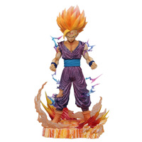 Figuras de Acción de PVC de Goku de Dragon Ball con Luz, Estatuas con Efecto de Daño de Batalla, Postura de Combate, Adornos Decorativos