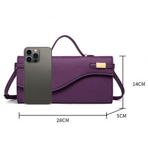 Customized Luxury Classic PU Leather Handbag Designer Logo Brand New Durable Lightweight Shoulder <b>Bag</b> Fashionable Wallet Dinner - Product Image 2