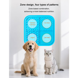 Portable Solid Pattern Treats Suitable Pet Lick <b>Mat</b> Anti-Choking Eco-Friendly Easy Cleanup <b>Silicone</b> Slow Feeder with Suction Cup - Product Image 2
