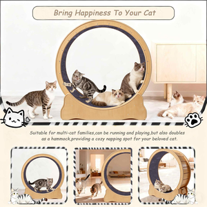 Luxury Classic Modern Eco-Friendly <b>Cat</b> Treadmill Running Wheel <b>Interactive</b> Pet <b>Toy</b> Silent Sport Anti-Depression Exercise MDF - Product Image 6