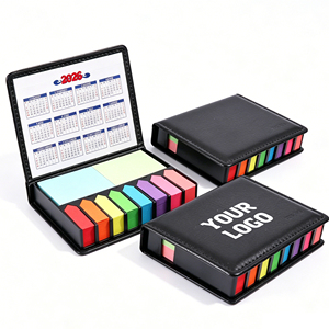Bloc de Notas Personalizado Ys98, Pegatinas de Papel, Índice Rectangular, Juego de Notas Adhesivas de Escritorio, Bloc de Notas con Caja de Cuero y Logotipo Personalizado - Product Image 1