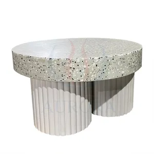 Trusted Factory Handicraft From Vietnam Concrete Dining Table Concrete Fiber Furniture Reasonable Price