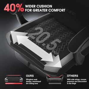 เก้าอี้คอมพิวเตอร์ปรับเอนได้สำหรับเล่นเกมในห้องนักบินพร้อมด้วยจอภาพ2ตัว - Product Image 5