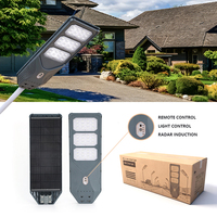 Lampu Jalan Tenaga Surya dengan Sensor Gerak dan Kontrol Jarak Jauh, Panel Mono SMD 5054 Chip, Kecerahan Tinggi