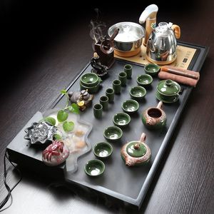 Kung fu tee-set, teekanne, tasse, gaiwan, stein tee tablett, zubehör, teegeschirr - Product Image 6