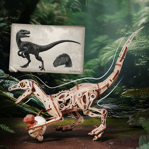 <span class=keywords><strong>ROKR</strong></span> Velociraptor Dinosaure Mécanique, Cadeau pour Garçon, Fille, Bricolage, Modèle de Construction Fait Main, Jouet, Coffret Cadeau - Product Image 4