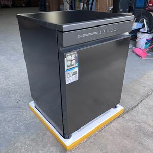 Lavavajillas de Acero Inoxidable Negro, 14 Platos, 60 cm, con 3 Niveles de Cestas, Soporte para Media Carga/Secado Automático de Puerta, 220V Estándar UE, 14se - Product Image 1