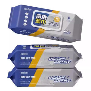 Lingettes de nettoyage pour cuisine CHUDOU, 80 unités, extra grandes, texture perlée épaisse, dégraissage puissant pour les hottes de cuisine - Product Image 5