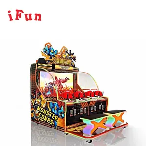 Playing Card Coin Operated Arcade Games 4 Players Ball Shooting Simulator Game Machine Monster Corps For Sale