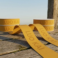 Ruban gros-grain personnalisé avec logo en relief 25 mm, ruban à bordure satinée personnalisé pour l'emballage de cadeaux et l'emballage général