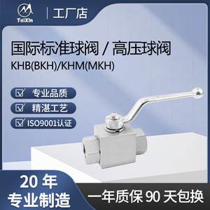 Vanne à bille haute pression standard internationale KHB M16 1.5, filetage externe 700 psi, connexion filetée 1/2 pouce - Product Image 1