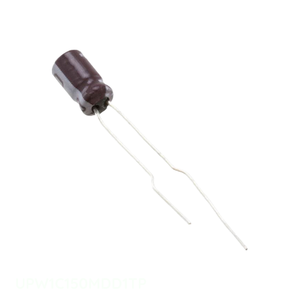 Condensateur RADIAL TH à trou traversant 15 uF 20% 16V, canal fabricant, CAP ALUM 15UF UPW1C150MDD1TP - Product Image 1