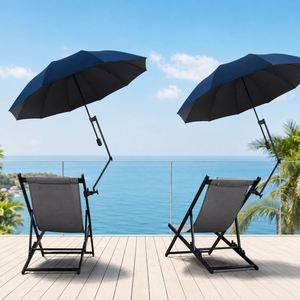 Sombrilla de Playa y Golf de Fibra de Carbono con Apertura Automática, UPF 50+, con Abrazadera Universal Ajustable, Parasol Portátil para Silla - Product Image 3