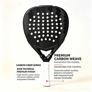 Racchetta da Padel Professionale Personalizzabile con Telaio Leggero in Carbonio Alluminizzato 16k e Palline da Padel - Product Image 1