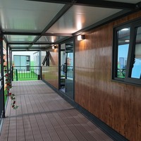 Maison conteneur extensible en gros 20ft 40ft avec auvent et terrasse, cabine isolée pour hôtel et site de glamping
