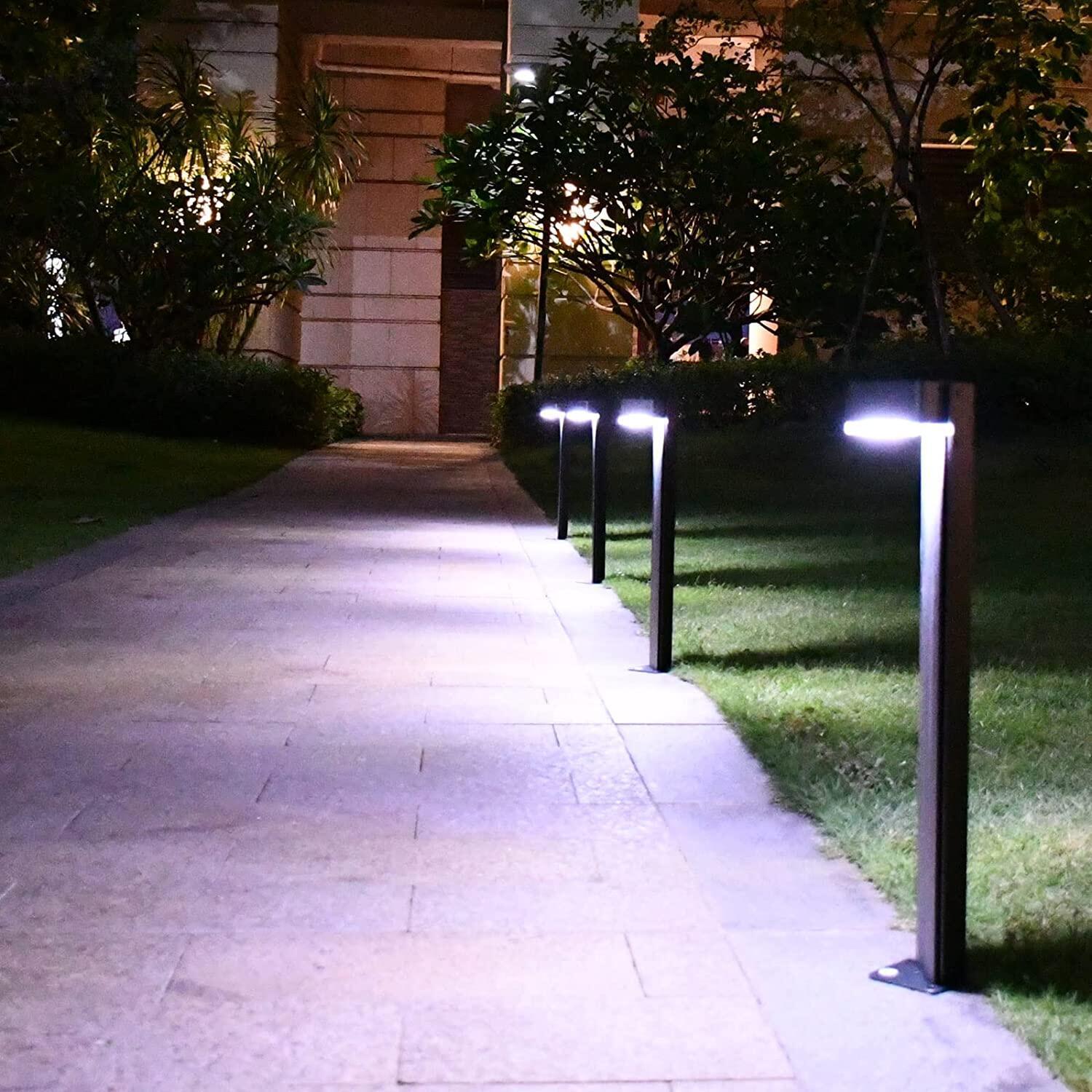Aluminum Alloy Original Unique Design Landscape Bollard Light with IP65 2 Install Ways 3000k/6000k