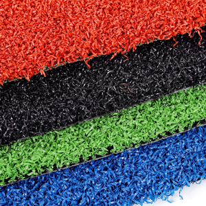 Factory Customizable 4m Wide Eco-Friendly 20mm Wear-resistant for Gym Fitness Indoor Sports Artificial Grass Green/Black/<b>Red</b> - Product Image 4
