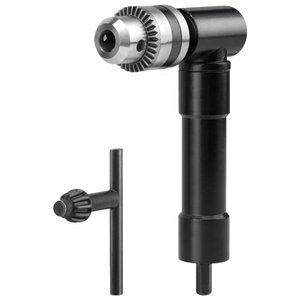 Adaptateur de perceuse à angle droit, adaptateur d'angle pour foret à 90 degrés avec mandrin à clé de 3/8 pouces, tige hexagonale de 8 mm - Product Image 1