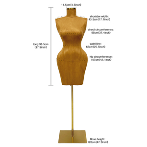 Pinable nữ mannequin vải bọc ngực lớn trên nửa cơ thể hiển thị cho cửa sổ dressmakers dummystore lớn hip của phụ nữ - Product Image 2