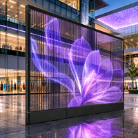 Ticari Yüksek Çözünürlüklü Led Şeffaf Ekran Açık Hava Su Geçirmez Şeffaf Led Ekran Reklam ve Alışveriş Merkezi Kullanımı İçin