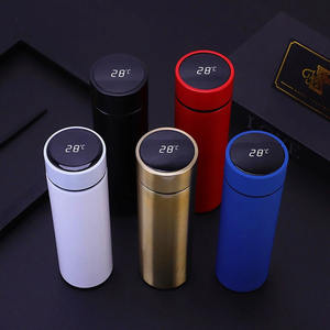 Hot bán điện tử thép không gỉ phích Flask LED hiển thị chai nước 500ml thẳng cup nhiệt độ 12-24 giờ nhiệt - Product Image 6