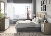 Joli ensemble de meubles de chambre à coucher design bon marché mobilier moderne pour la maison table de chevet commode ensembles de chambre à coucher