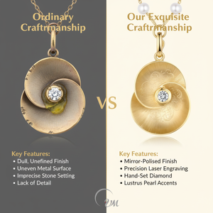 สร้อยคอดอกไม้อโลเซียสีทอง18K สุดหรูพร้อมสร้อยเพชรและไข่มุกสำหรับการเดินทางทุกวัน - Product Image 5