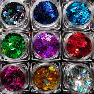 ตกแต่งเล็บด้วยเรซิ่น 12 ชิ้น สีทองเงินวิบวับ โฮโลแกรม สีสันสดใส กลิตเตอร์ดาว กลิตเตอร์วิบวับ สำหรับทำเล็บ DIY กล่องอุปกรณ์เสริม - Product Image 1