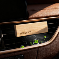 Diffuseur de parfum pour voiture en bois avec logo personnalisé, bloc aromatique, senteurs longue durée, parfum pour climatiseur, désodorisant pour grille d'aération avec clip