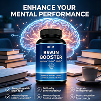 Capsules Cérébrales 8-en-1 Complexe Nootropique Crinière de Lion Bacopa Ginkgo Phosphatidylsérine Alpha GPC Capsules de Soutien Cognitif