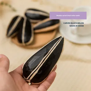 เครื่องประดับไม้ทำด้วยมือ100% เป็นมิตรกับสิ่งแวดล้อมเด็นไม้แกะสลักรูปการ์ตูนผลไม้ผักแตงโม - Product Image 3