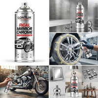 Peinture en spray chromée effet miroir 400ml, multi-usages, pour automobile et moto, finition à séchage rapide